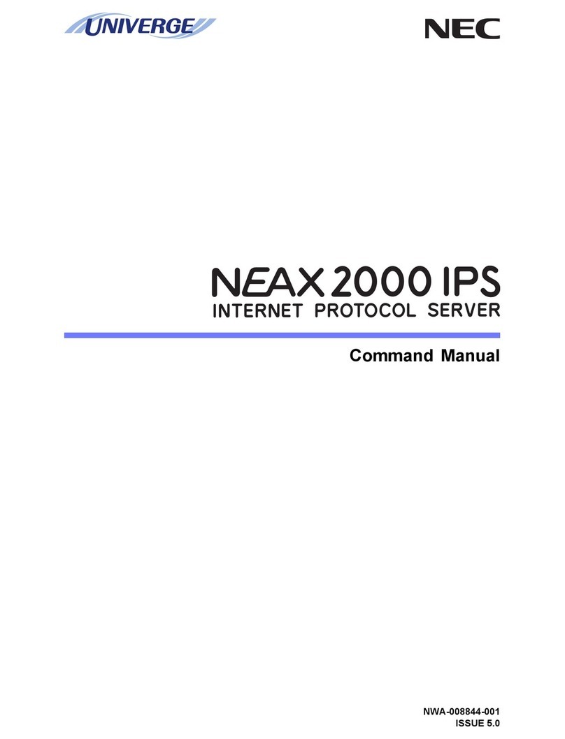 NEC UNIVERGE NEAX 2000 IPS Command manual