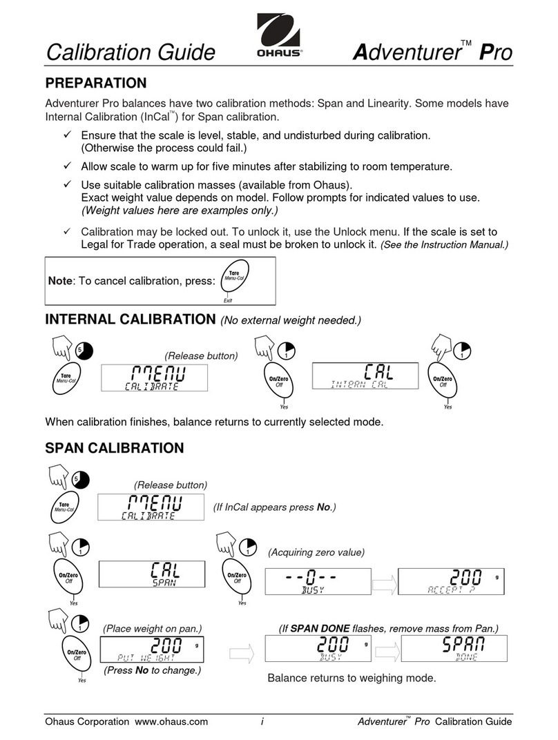 OHAUS Adventurer Pro Calibration guide