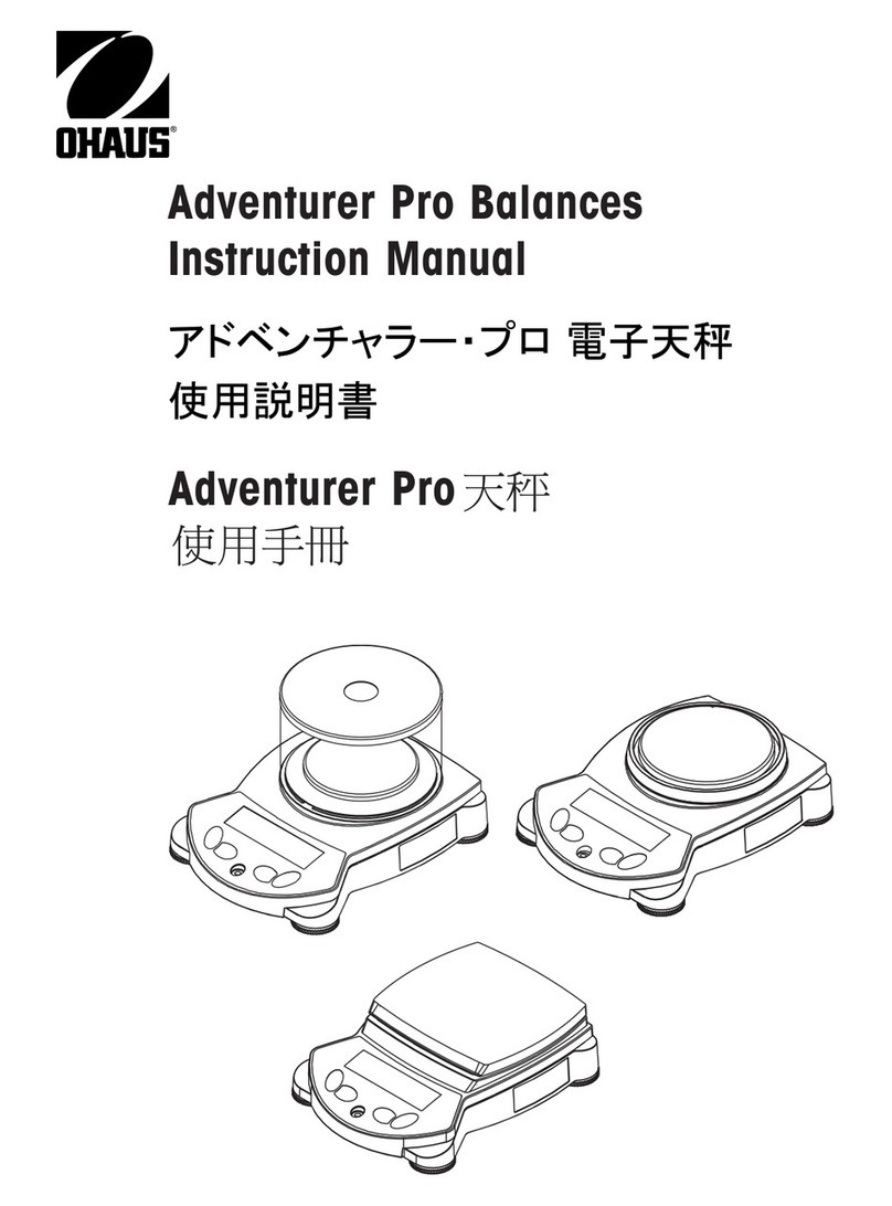 OHAUS Adventurer Pro AV811 Series User manual