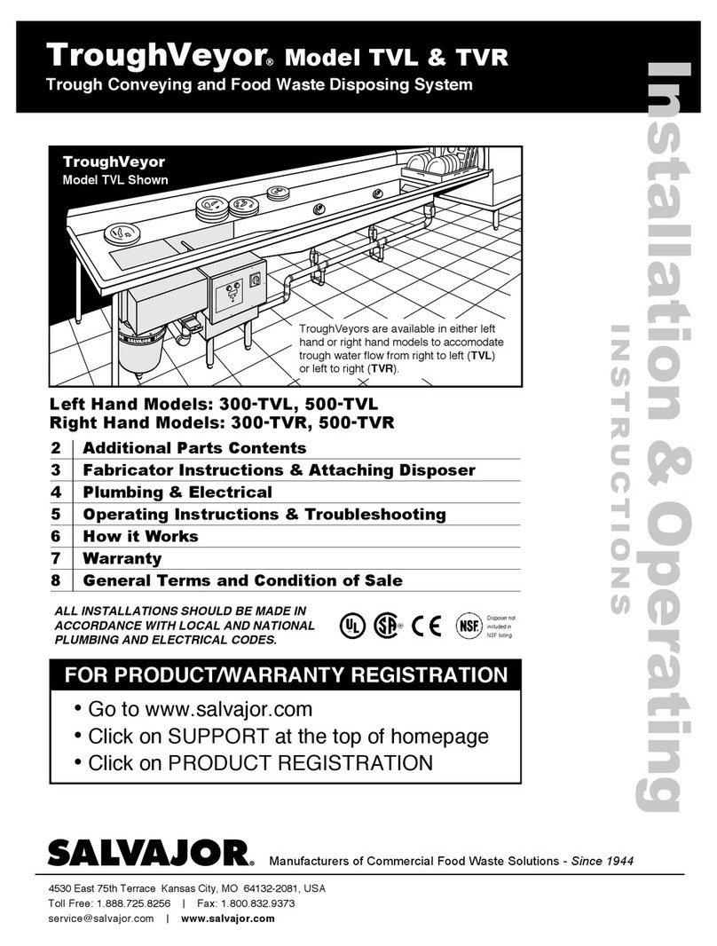 Salvajor TroughVeyor TVL Series Installation & operating instructions Salvajor TroughVeyor TVL Series Installation & operating instructions