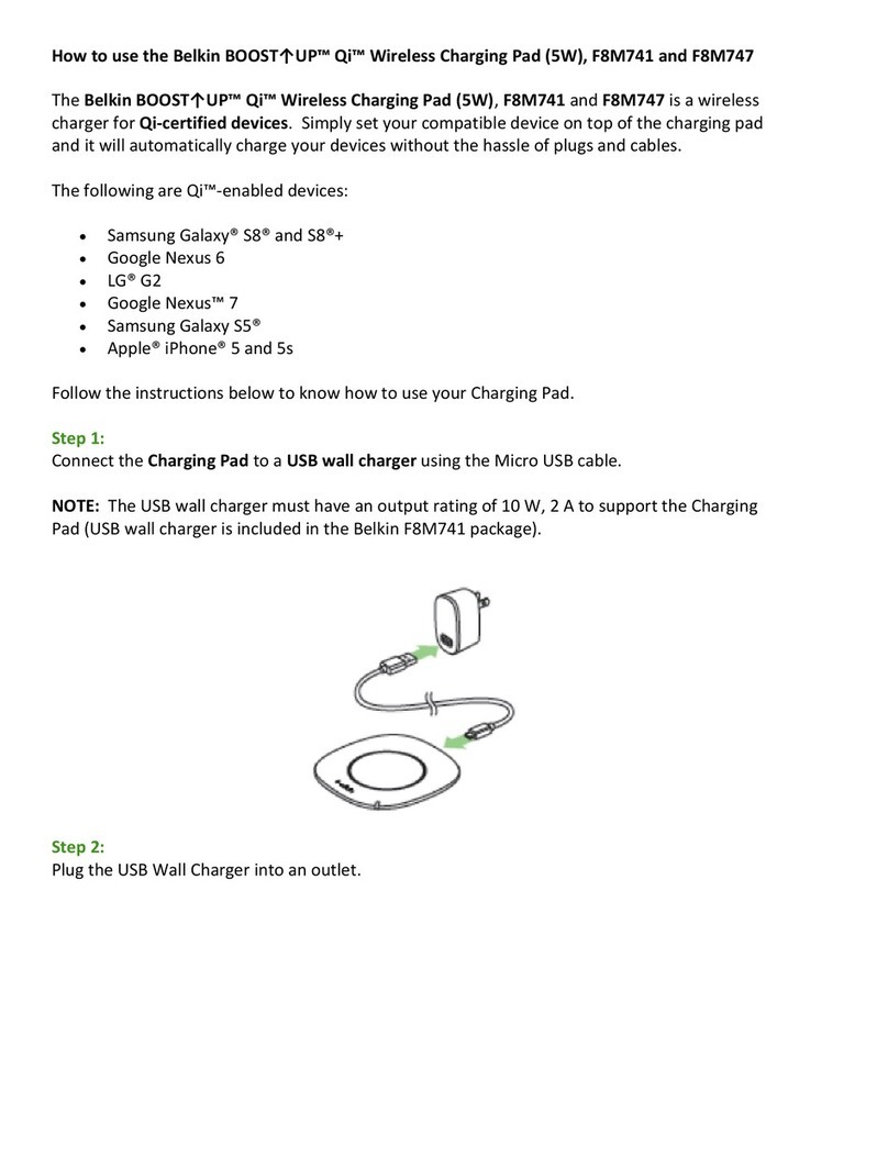 Belkin BOOST UP Qi F8M741 How to use
