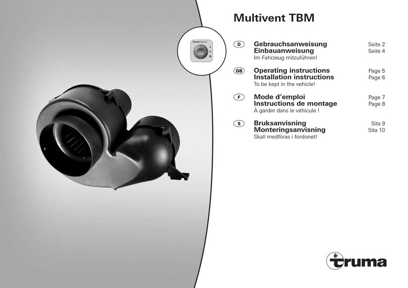 Truma Multivent TBM Operating instructions & installation instructions