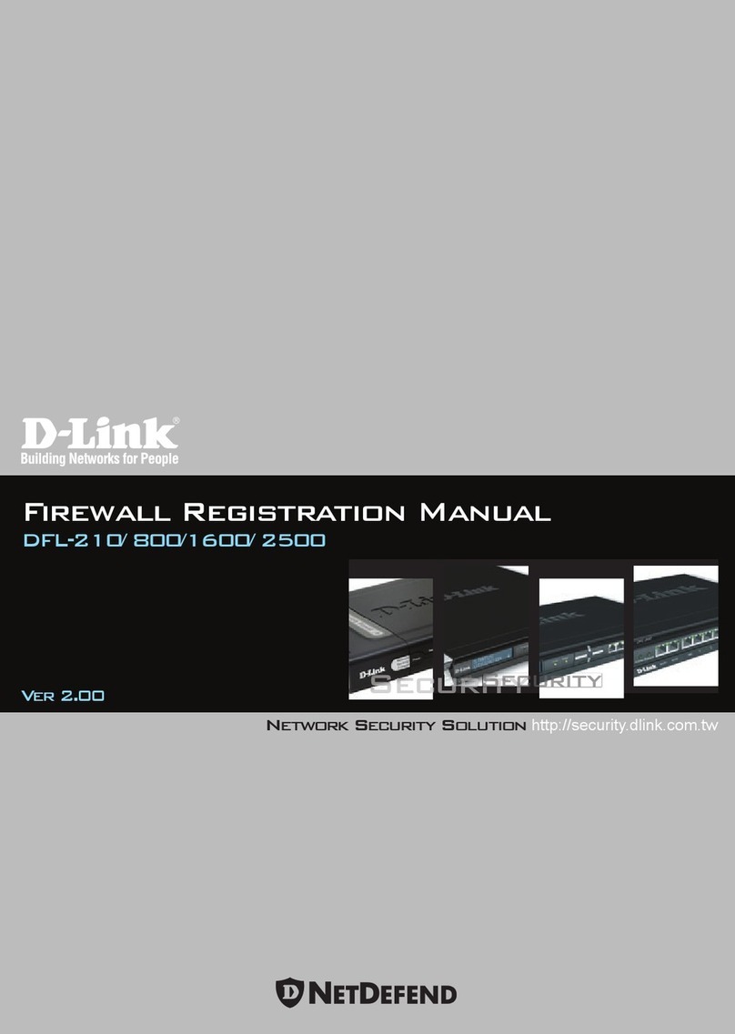 D-Link DFL-210 - NetDefend - Security Appliance User manual D-Link DFL-210 - NetDefend - Security Appliance User manual