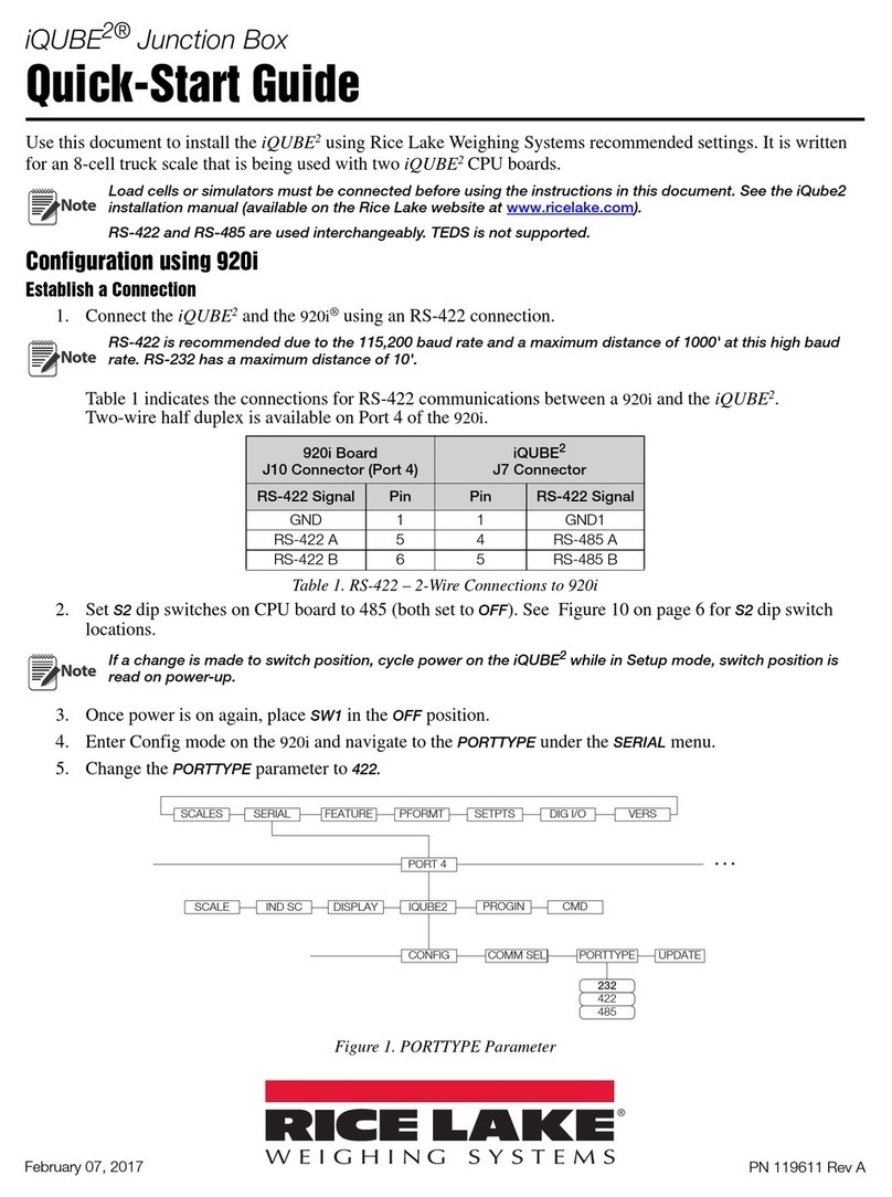 Rice Lake CLS-M iQube2 User manual