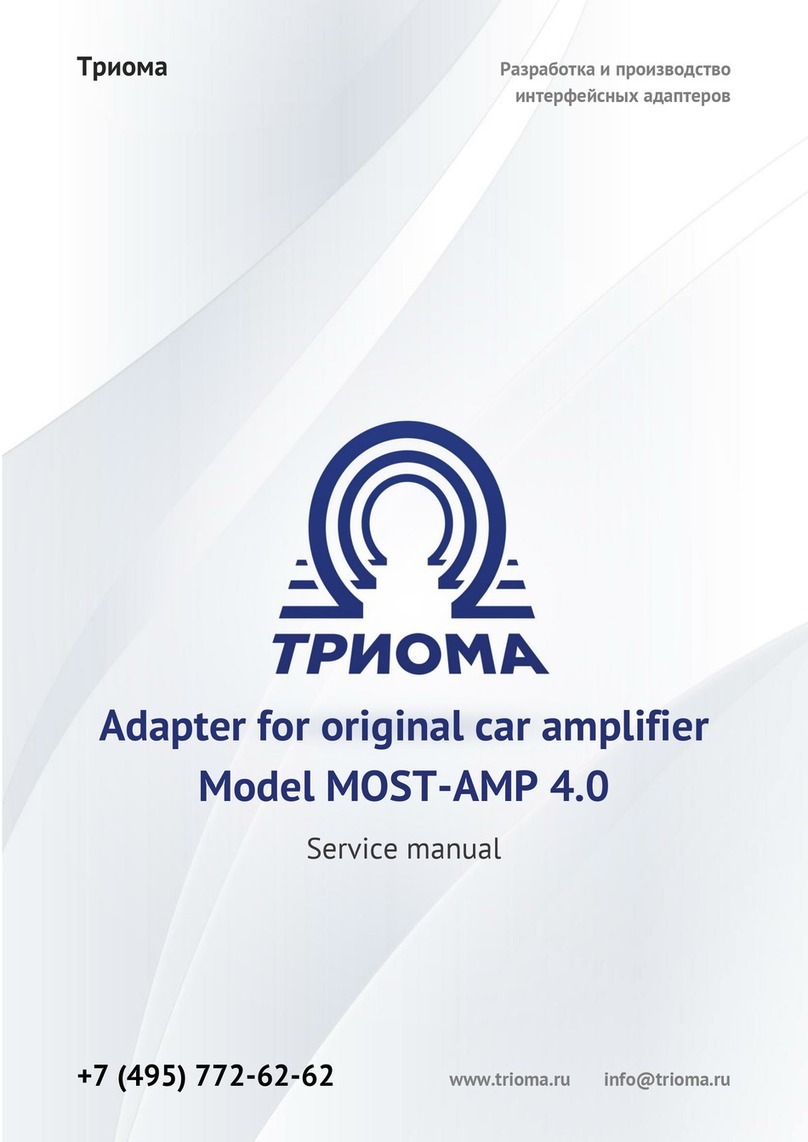 Trioma MOST-AMP 4.0 Service manual