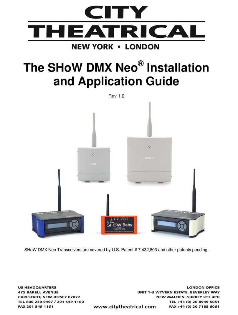 City Theatrical SHoW DMX Neo Series Installation and application guide
