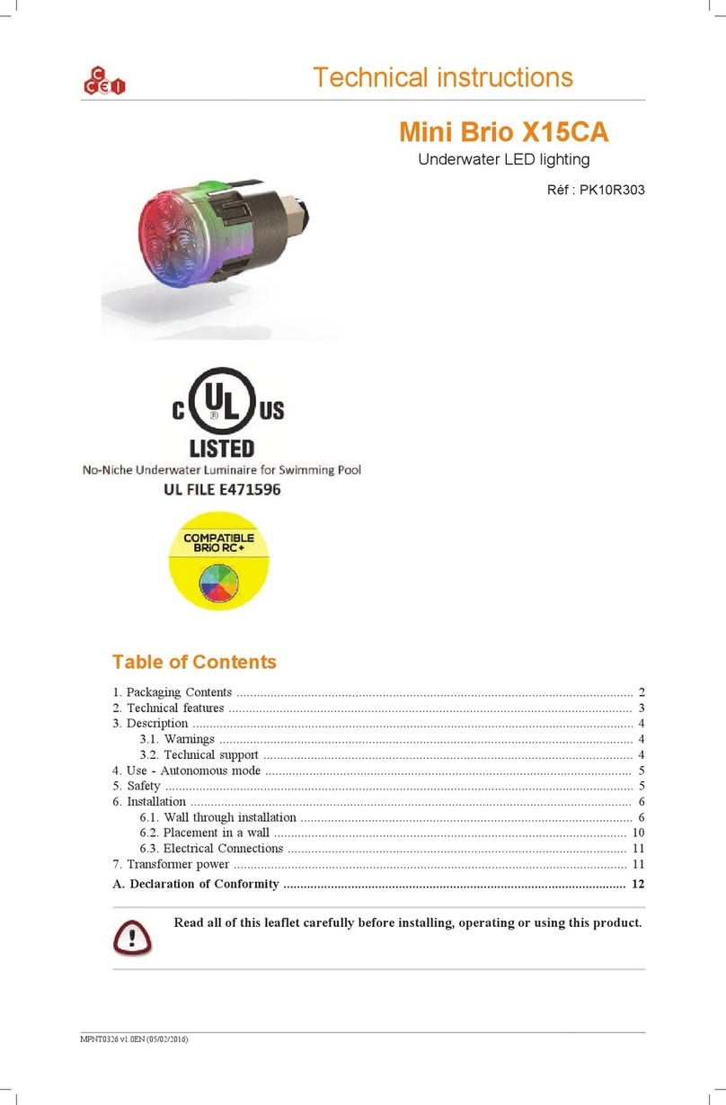 ccei Mini Brio X15CA Technical instructions