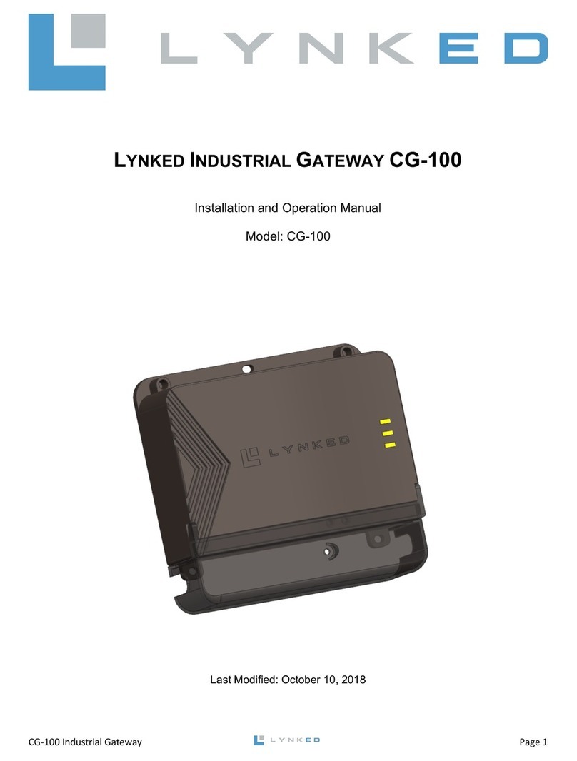 Lynked CG-100 Installation and operation manual