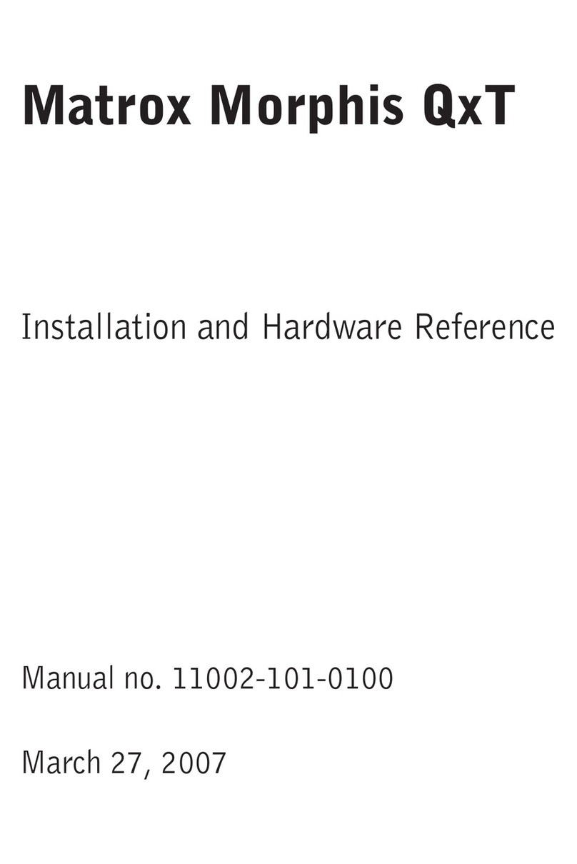 Matrox Morphis QxT Installation and Hardware Reference