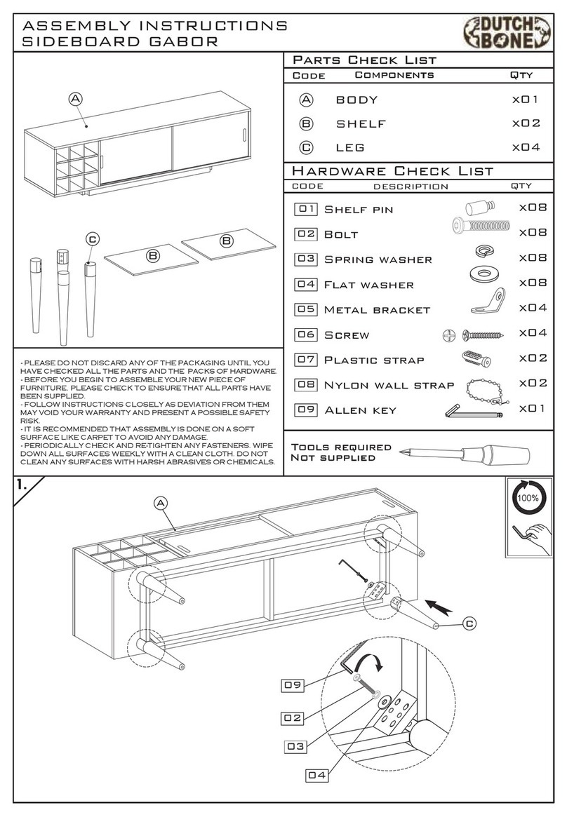Dutchbone Sideboard Gabor Assembly instructions