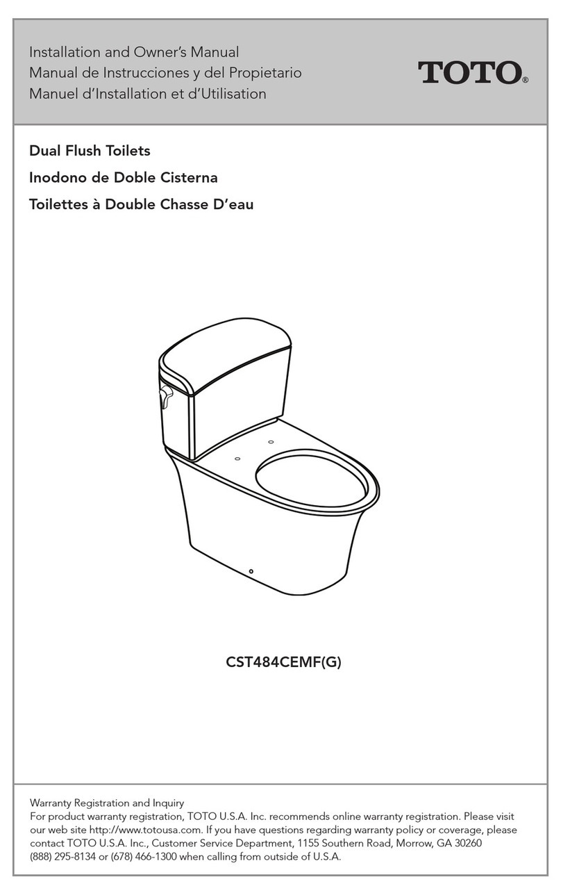 Toto CST484CEMF Installation and owner's manual