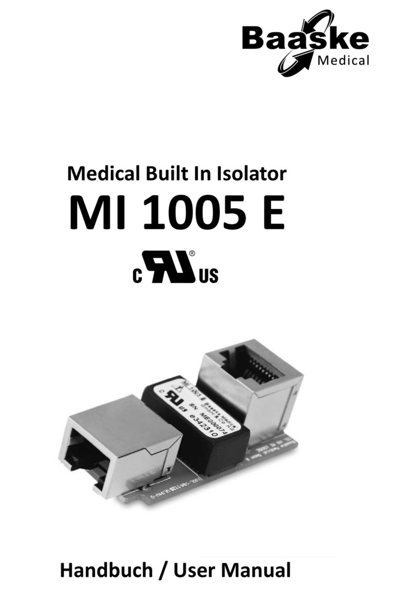 Baaske Medical MI 1005 E user manual