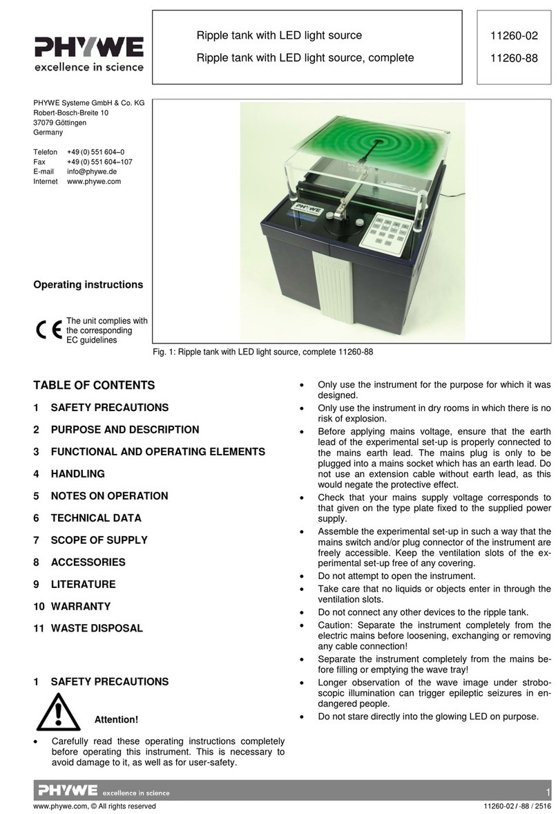 PHYWE 11260-02 operating instructions