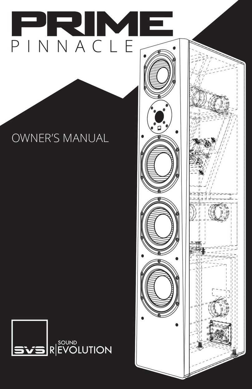 SVS Prime Pinnacle Series owner's manual
