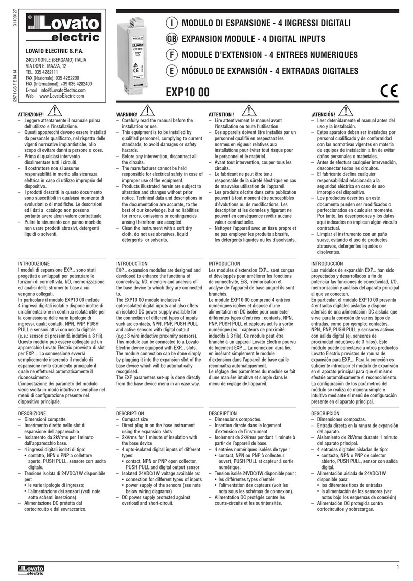 Lovato EXP10 00 manual