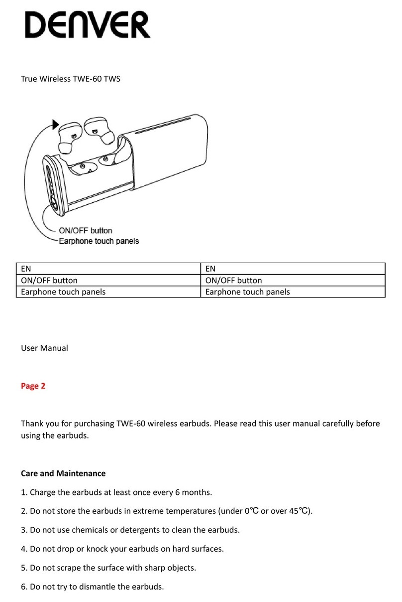 Denver TWE-60 TWS user manual