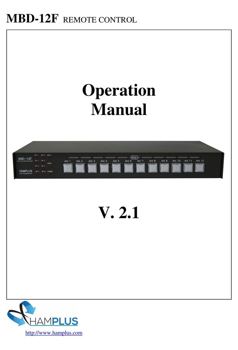 Hamplus MBD-12F Operation manual