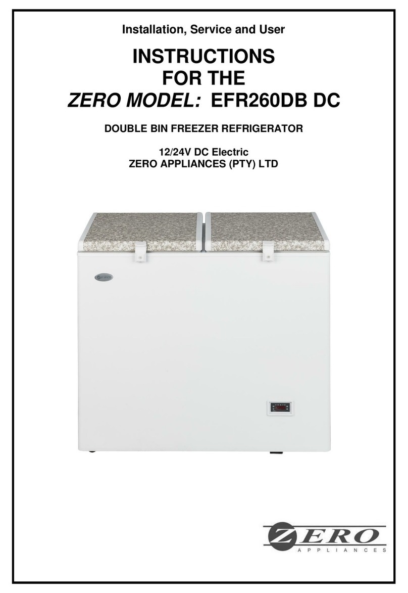 Zero EFR260DB DC Installation, service and user instructions