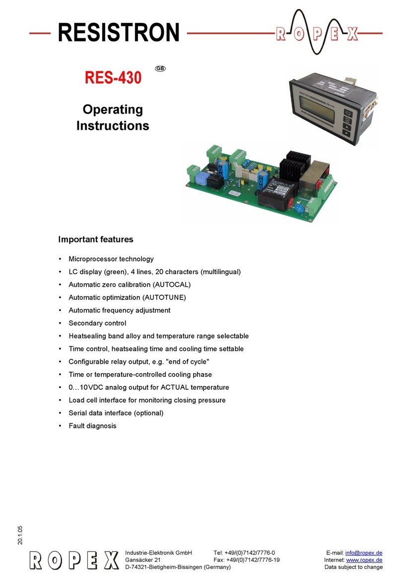 Ropex Resistron RES-430 Series operating instructions