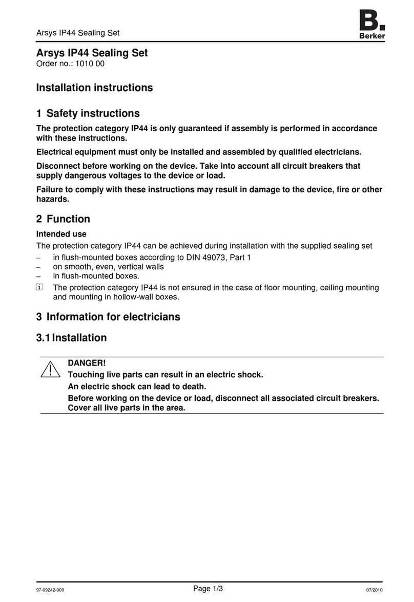Berker Arsys IP44 User manual