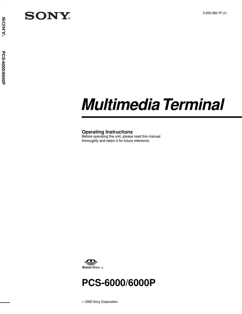 Sony PCS-6000 operating instructions