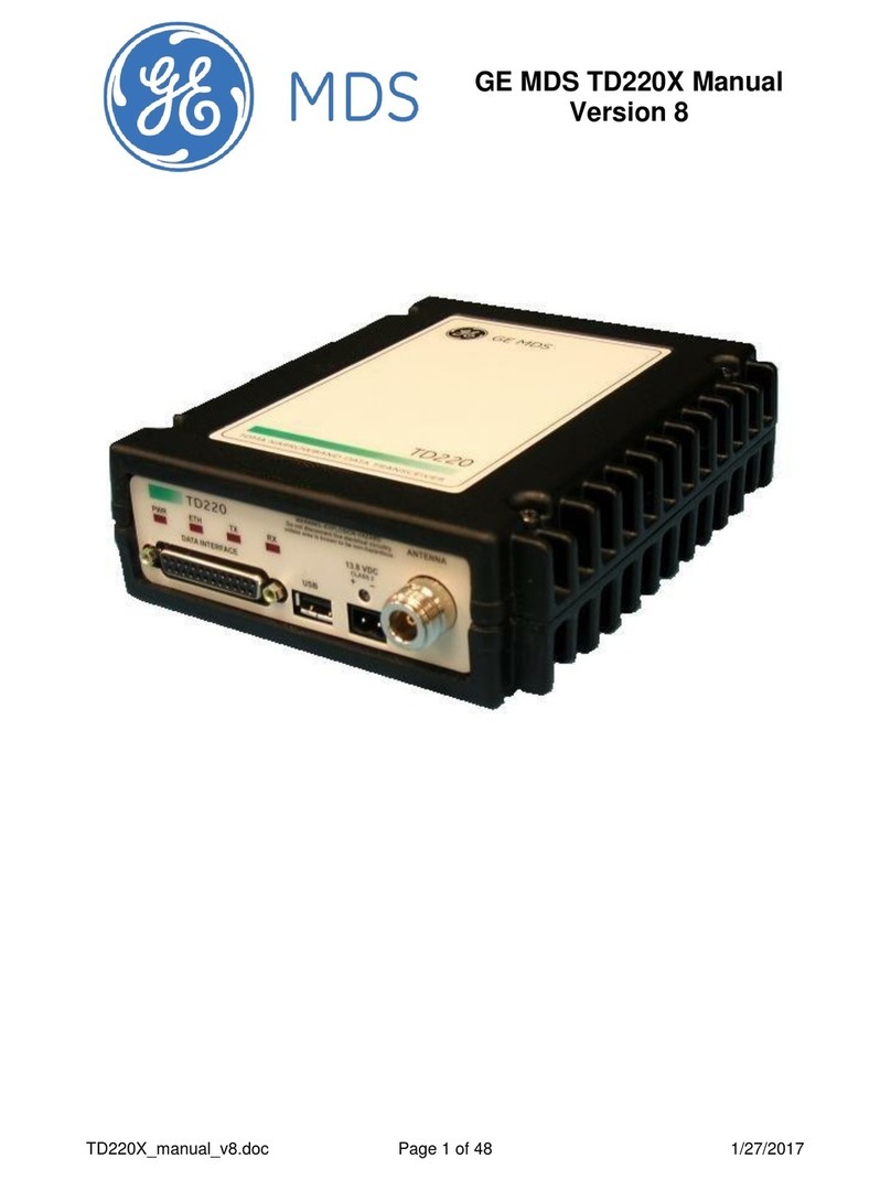 GE MDS TD220X manual