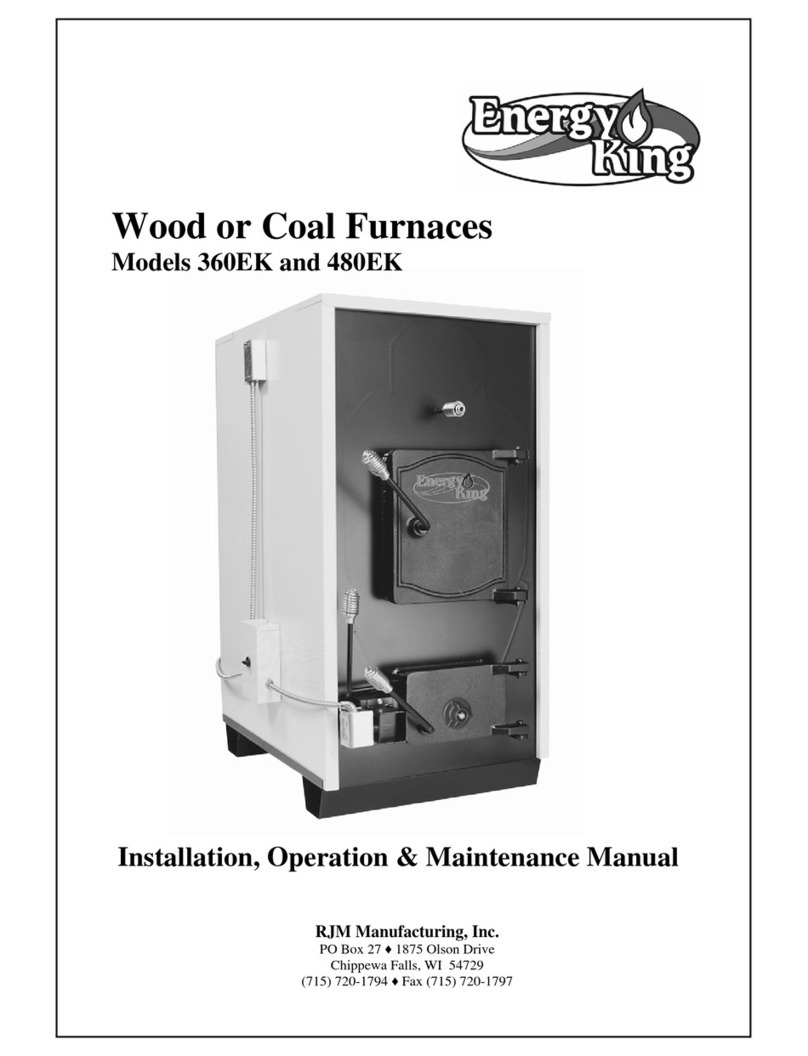 RJM ENERGY KING 360EK Installation, operation & maintenance manual