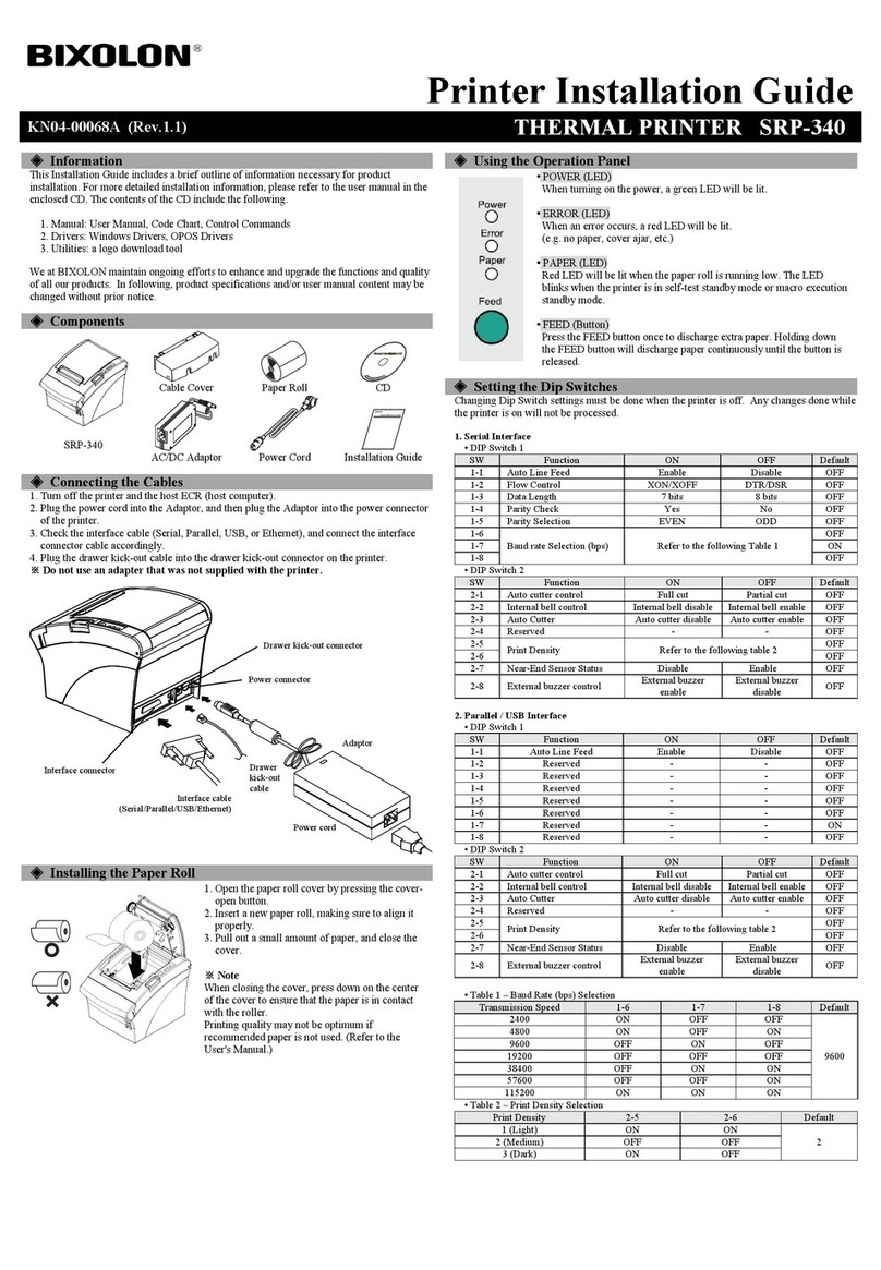 BIXOLON SRP-340 User manual