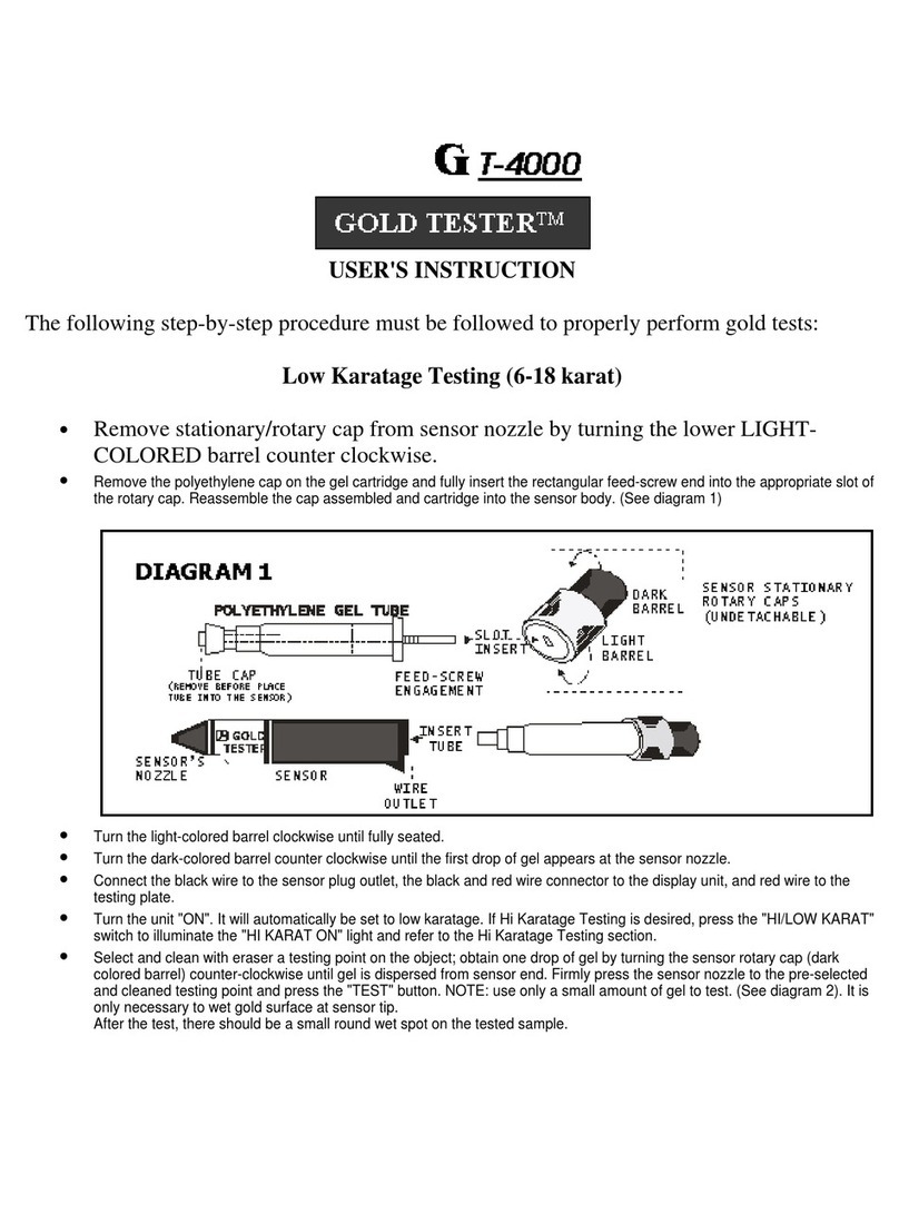 TRI Electronics Gold Tester GT-4000 User instruction