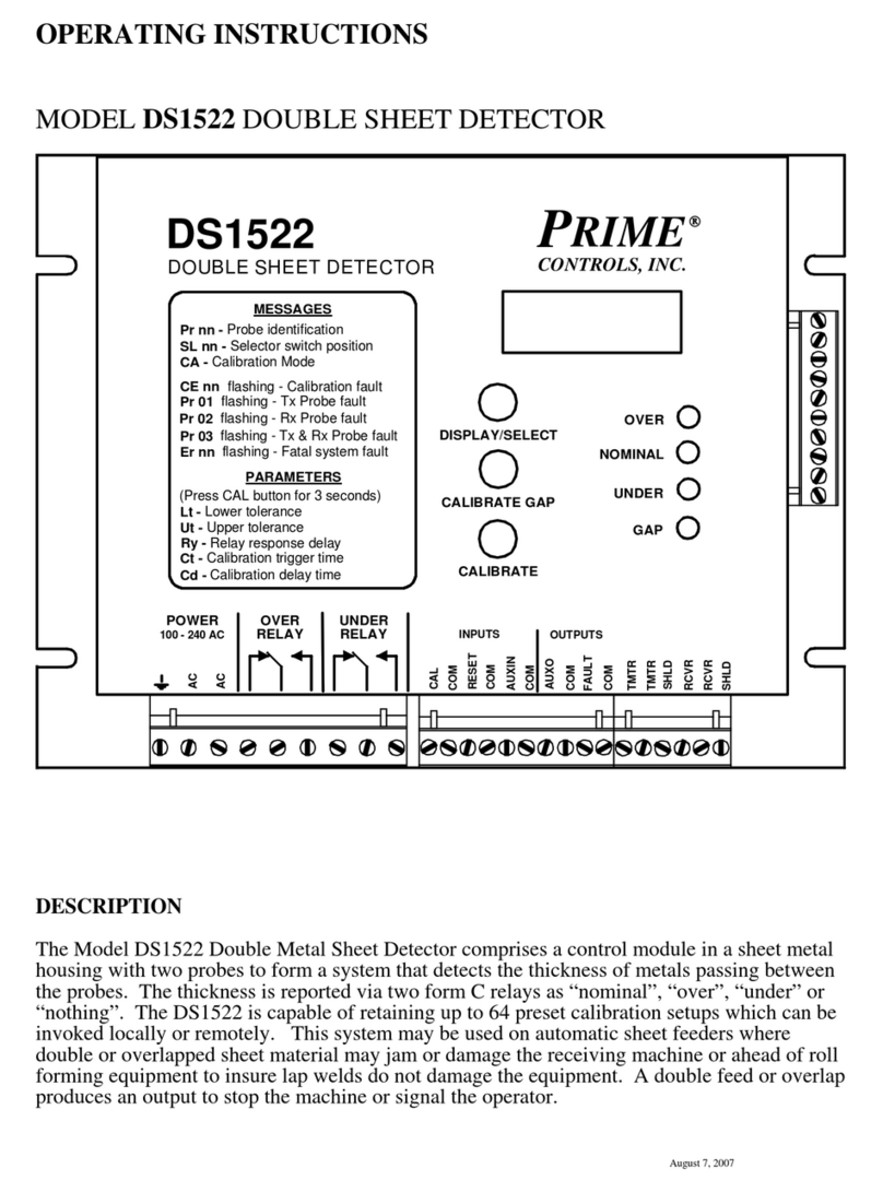 Prime Controls DS1522 User manual Prime Controls DS1522 User manual