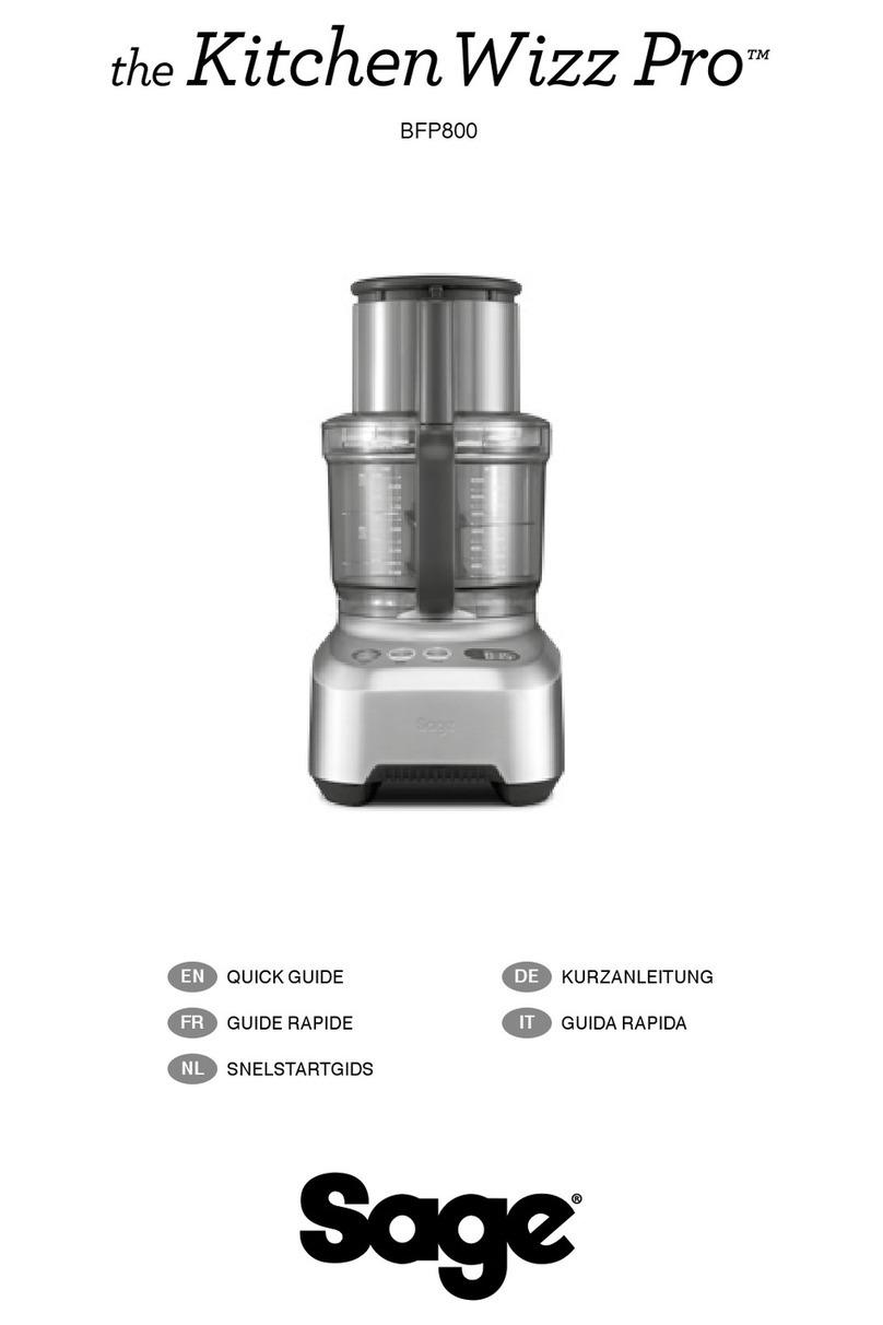Sage Kitchen Wizz Pro BFP800 User manual