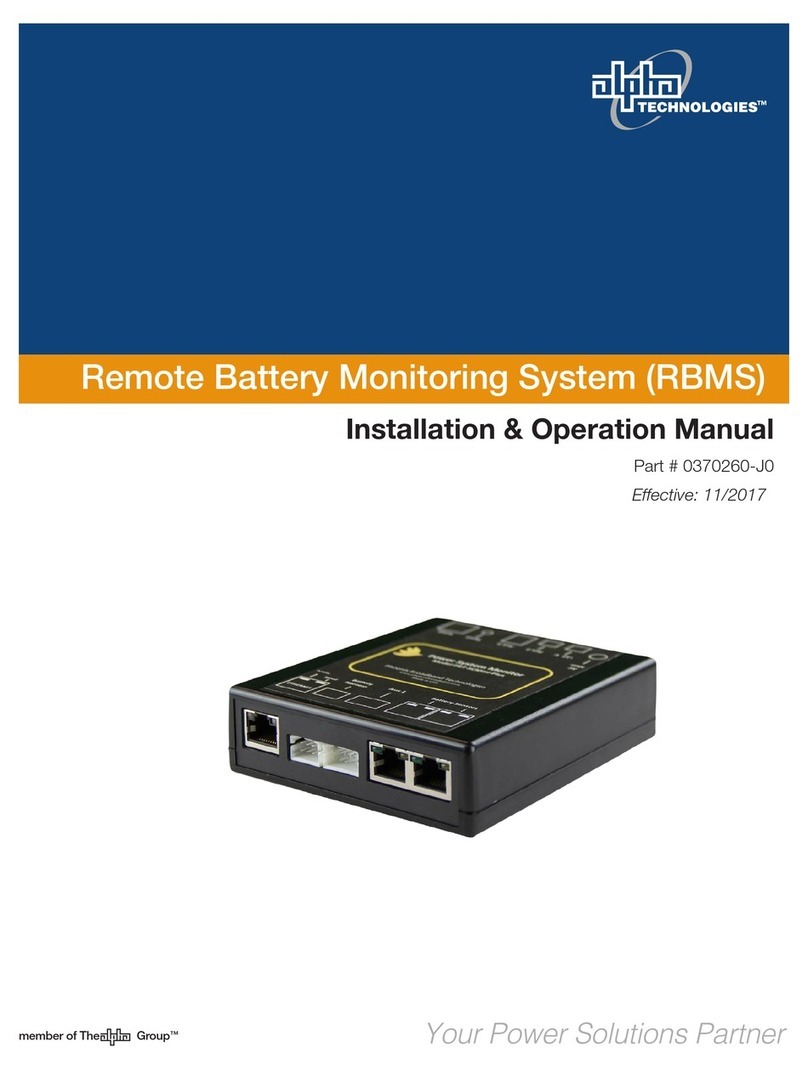 Alpha Technologies RBMS Installation & operation manual