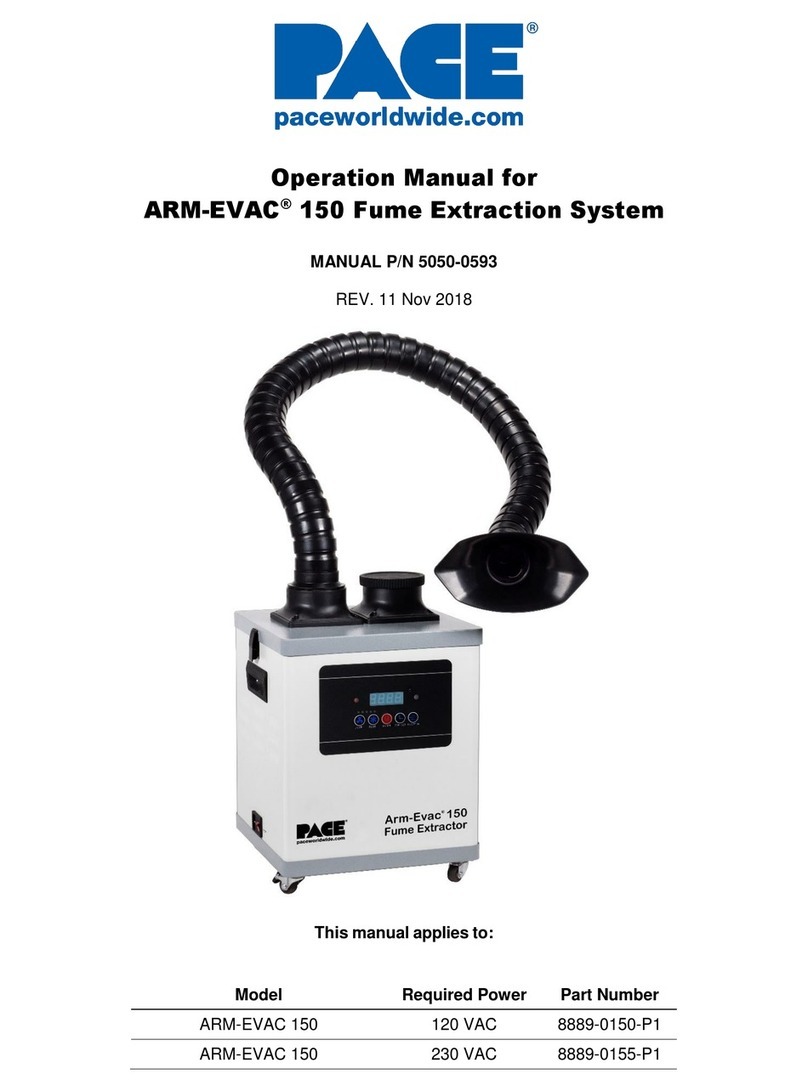 Pace ARM-EVAC 150 Operation manual