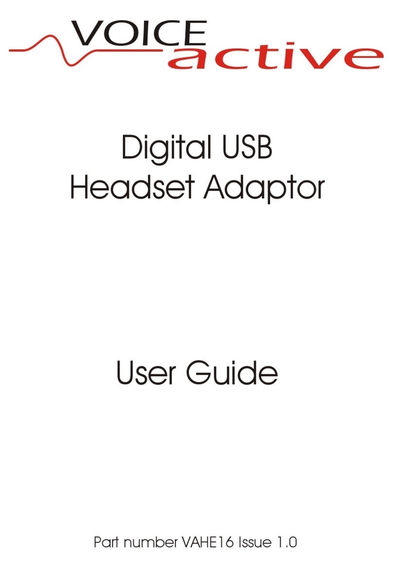 Voice Active Digital USB Headset Adaptor user guide