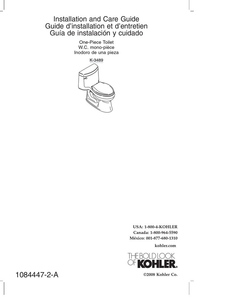 Kohler K-3489 Series Assembly instructions