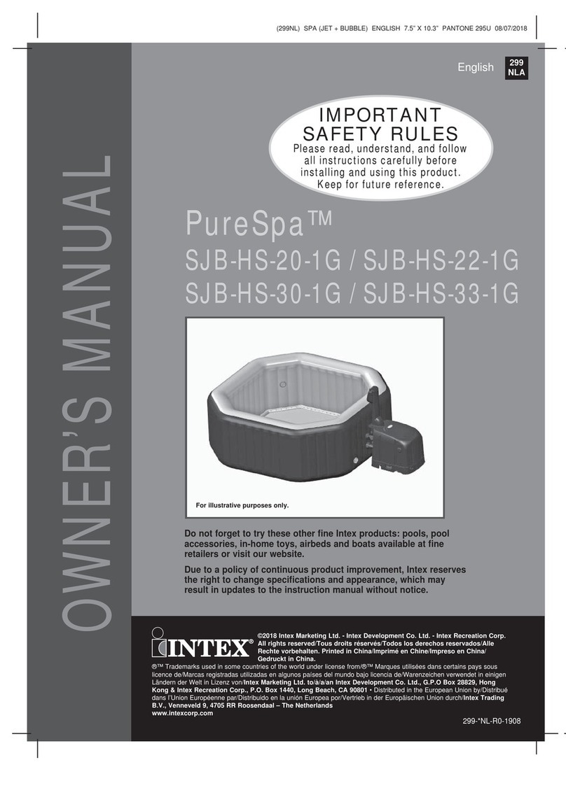 Intex PureSpa SJB-HS-20-1G User manual