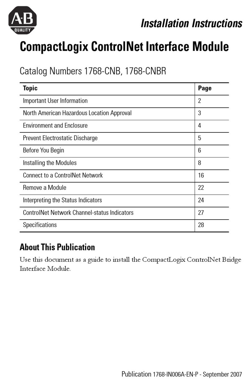 AB Quality CompactLogix 1768-CNB installation instructions