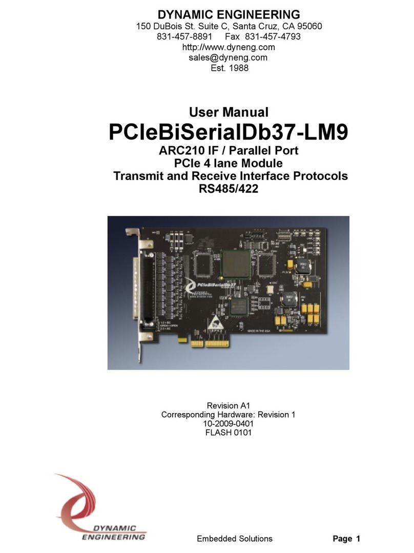 Dynamic Engineering PCIeBiSerialDb37-LM9 user manual