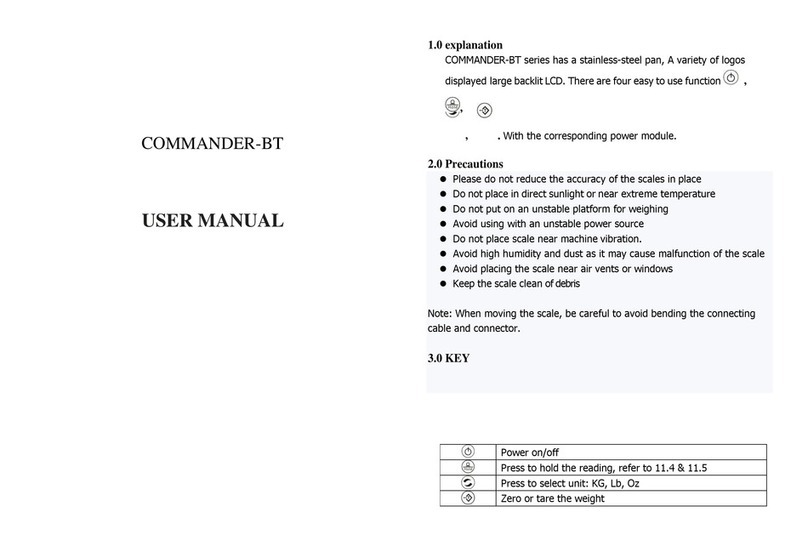 Optima Home Scales COMMANDER-BT Series user manual
