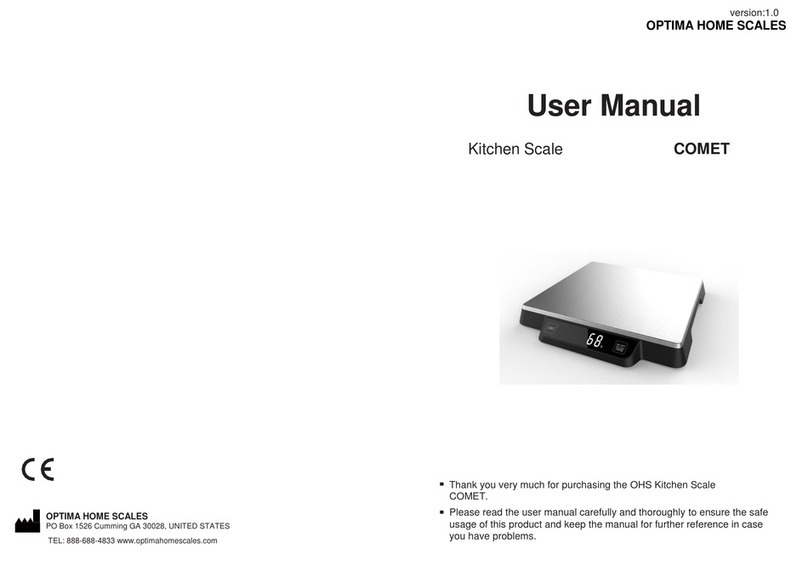 Optima Home Scales COMET User manual