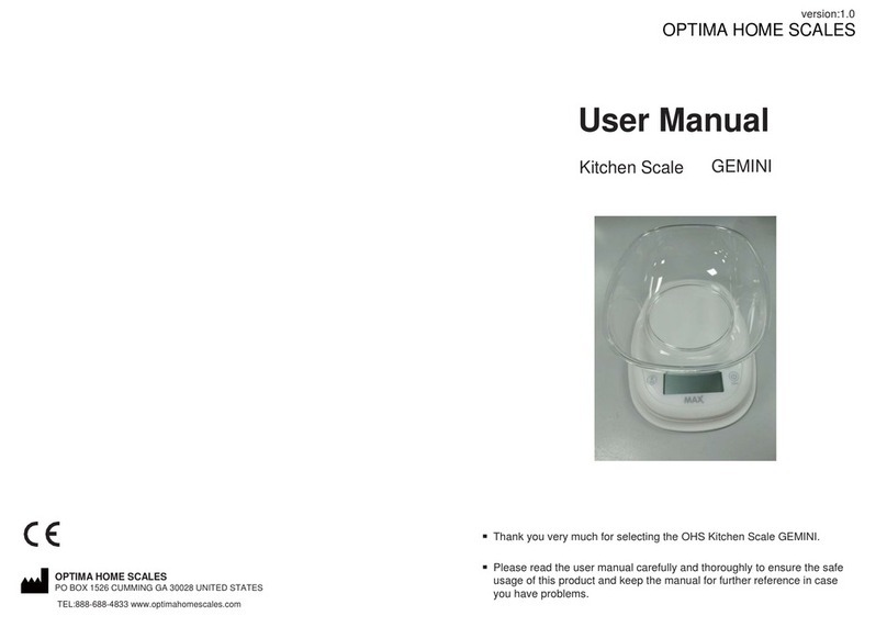 Optima Home Scales GEMINI User manual
