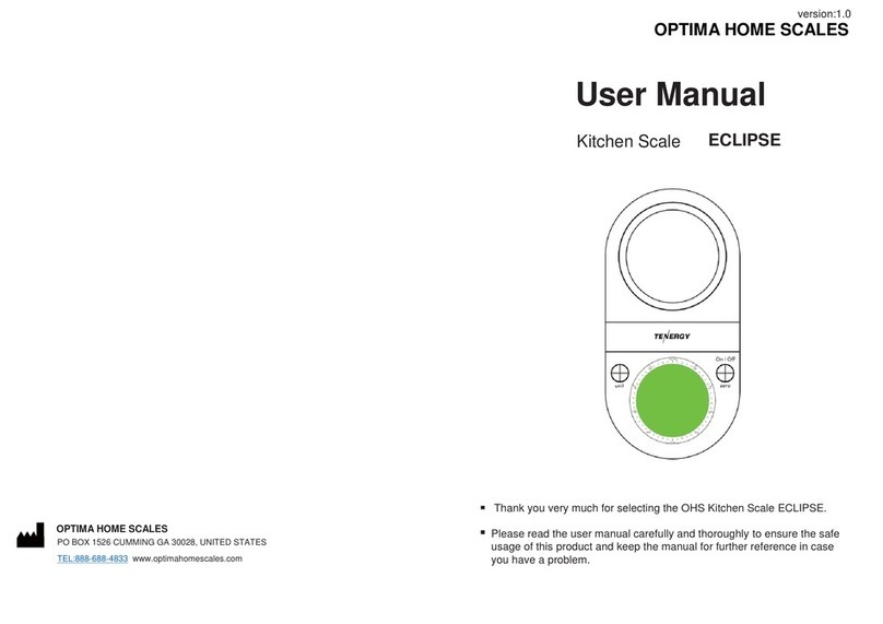 Optima Home Scales ECLIPSE User manual