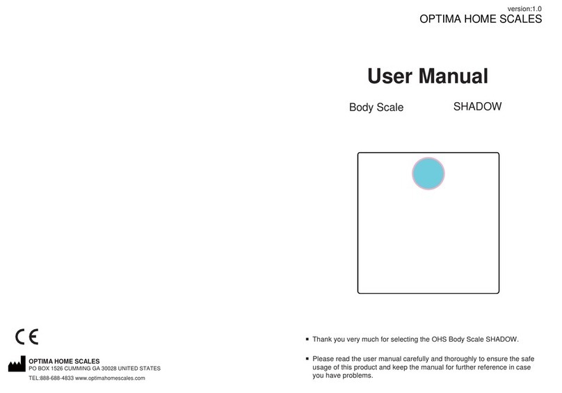 Optima Home Scales SHADOW User manual
