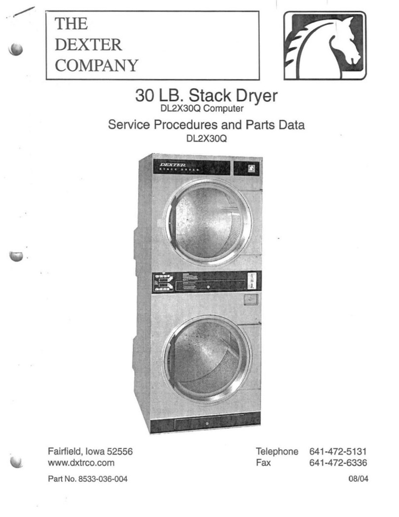 Dexter Laundry DL2X30Q Service Procedures and Parts Data