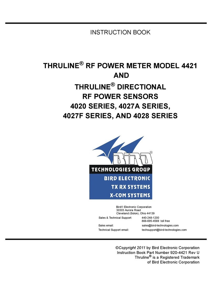 Bird Electronic Thruline 4020 Series Instruction book
