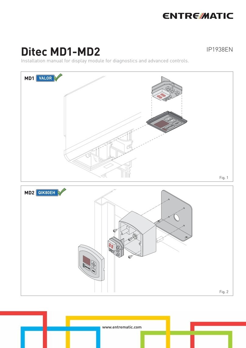 Entrematic Ditec MD1 installation manual