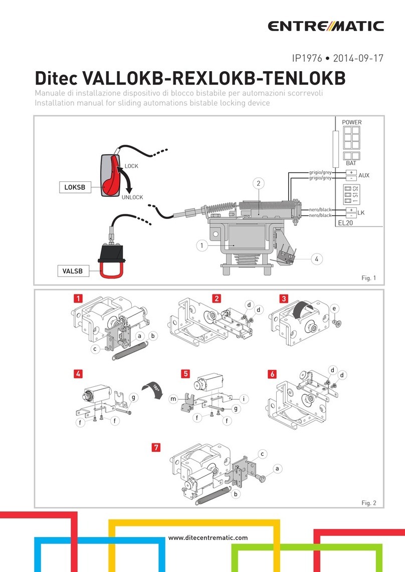 Entrematic Ditec VALLOKB User manual