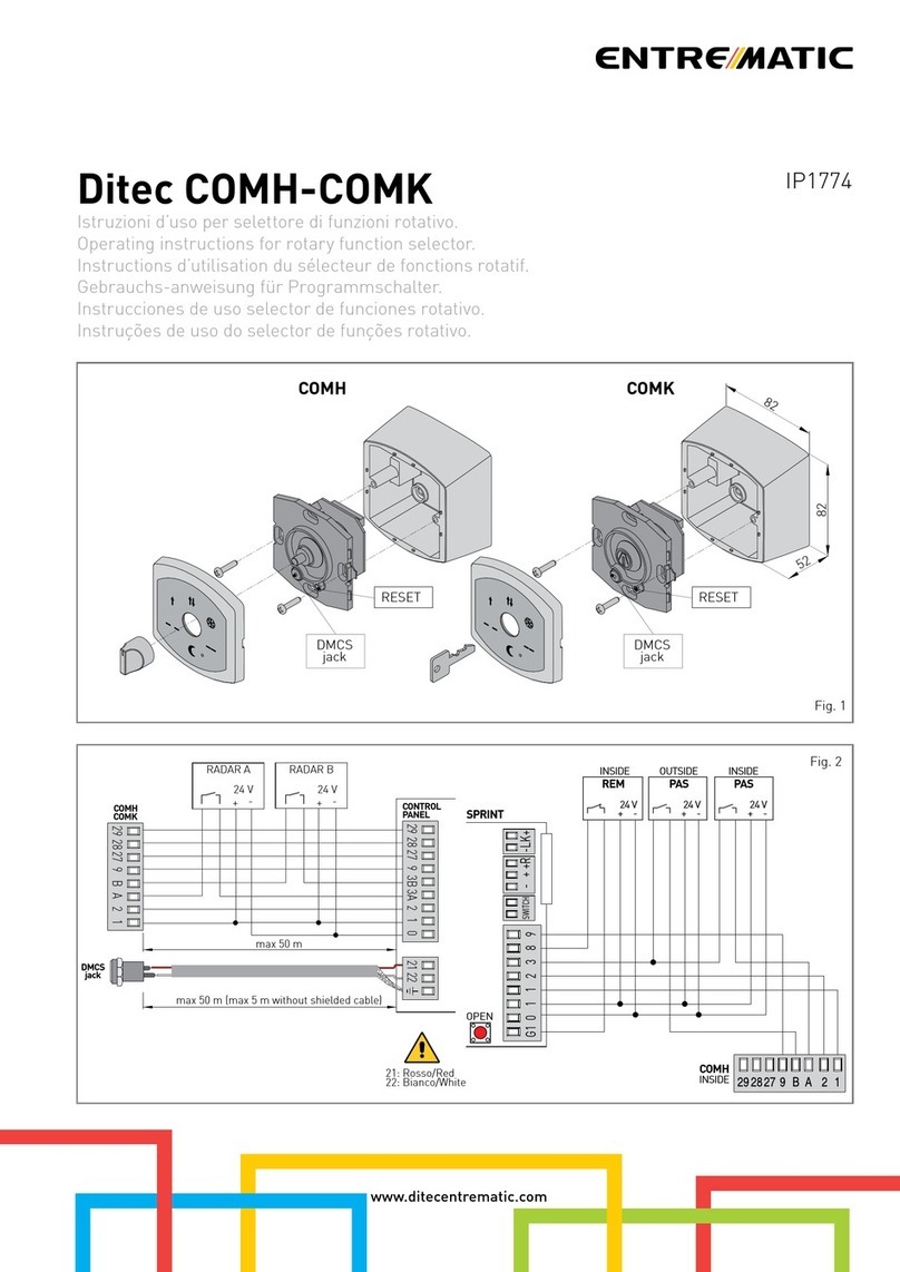 Entrematic Ditec COMH User manual