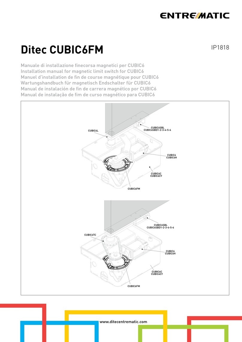 Entrematic Ditec CUBIC6FM installation manual