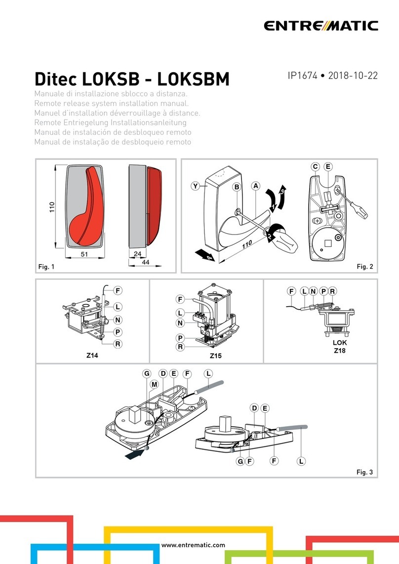 Entrematic Ditec LOKSB installation manual